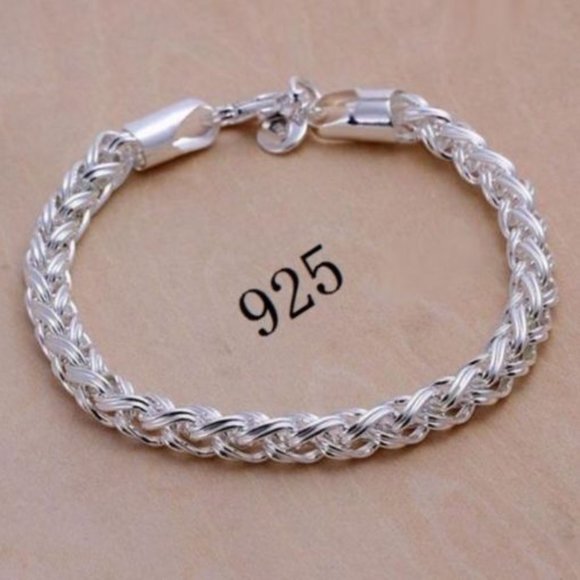 Krasnee NEW RopeTwisted Chain Bracelet 925 Silver - Picture 2 of 7